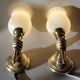 Pair of bronze and gilded brass sconces by John Devoluy 1950.