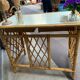 Flat desk in rattan and formica 1970s'