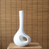 White ceramic vase by Roberto Rigon, Bertoncello, 60s