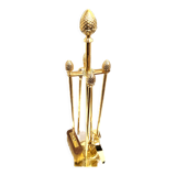 Solid brass fireplace servant 4 accessories