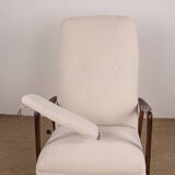 Large Scandinavian Teak Armchair with Ottomans by Folke Ohlsson for Westnofa 1960.