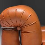 Velasquez Vintage Lounge Chair in Cognac Leather by Mimo Padova Italy