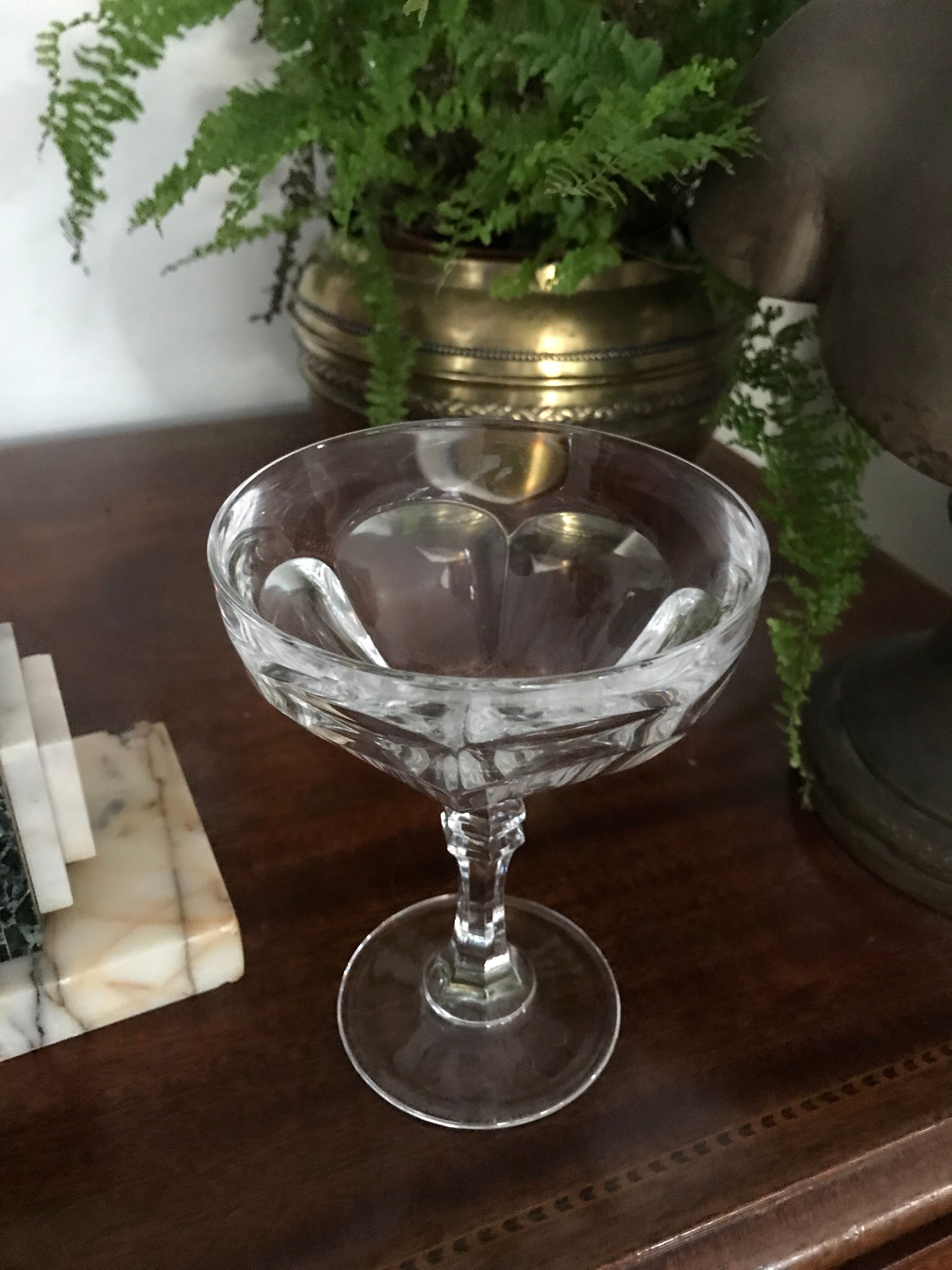 Crystal champagne glasses