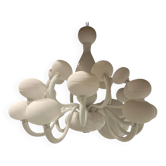 Lustre en verre de Murano blanc pop