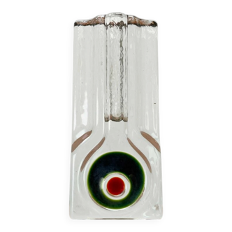 Vintage German glass vase by H. Düsterhaus for Walther Glas, 1970s.