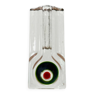 Vase vintage allemand en verre par H. Düsterhaus pour Walther Glas, années 1970