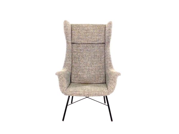 Fauteuil vintage wingback par Miroslav Navrátil pour TON, années 1960