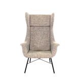 Vintage wingback lounge armchair by Miroslav Navrátil for TON, 1960s