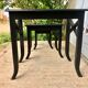 Set de 3 tables gigognes en verre et bois noir