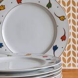 Set of porcelain plates with a frieze from Royal Limoges.