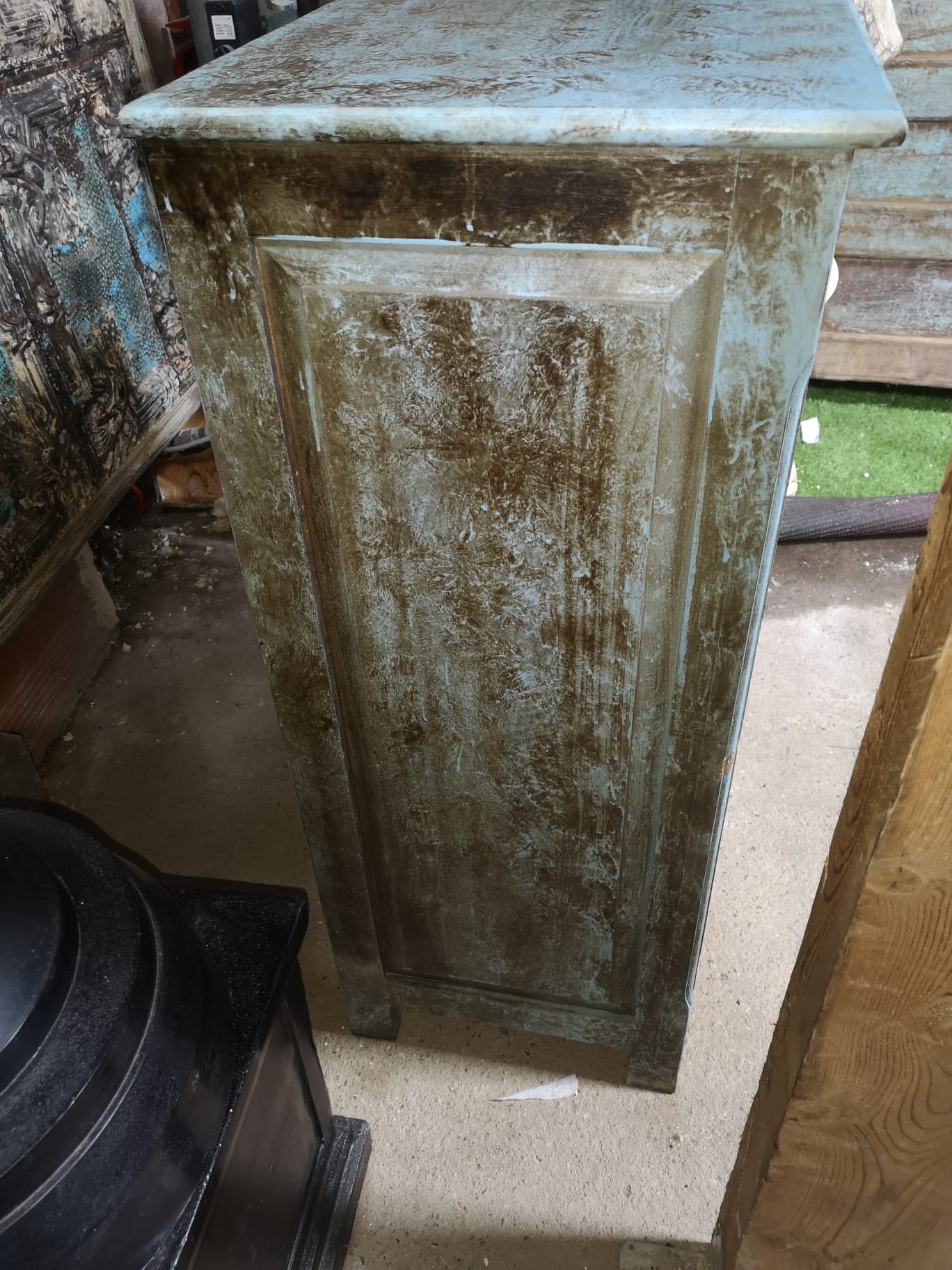 Exotic wood display cabinet