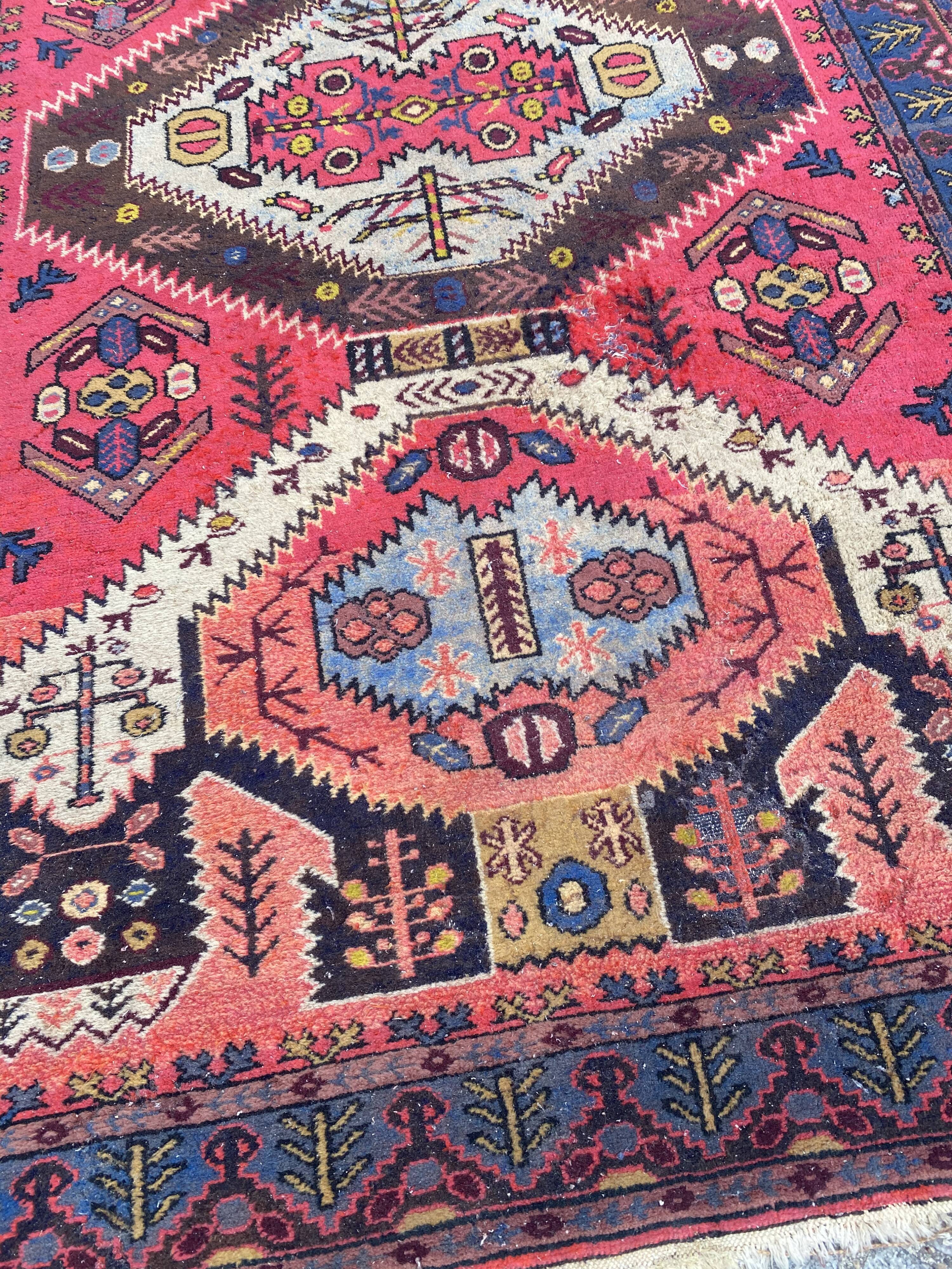 Handmade Vintage Caucasian carpet 116x185 cm