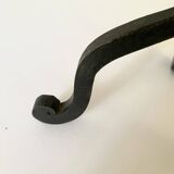 Brutalist wrought iron lamp base