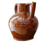 Orjol ancien français à glaçure orange foncé, provenant du Languedoc