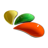 Vintage multicolor ceramic ramekins