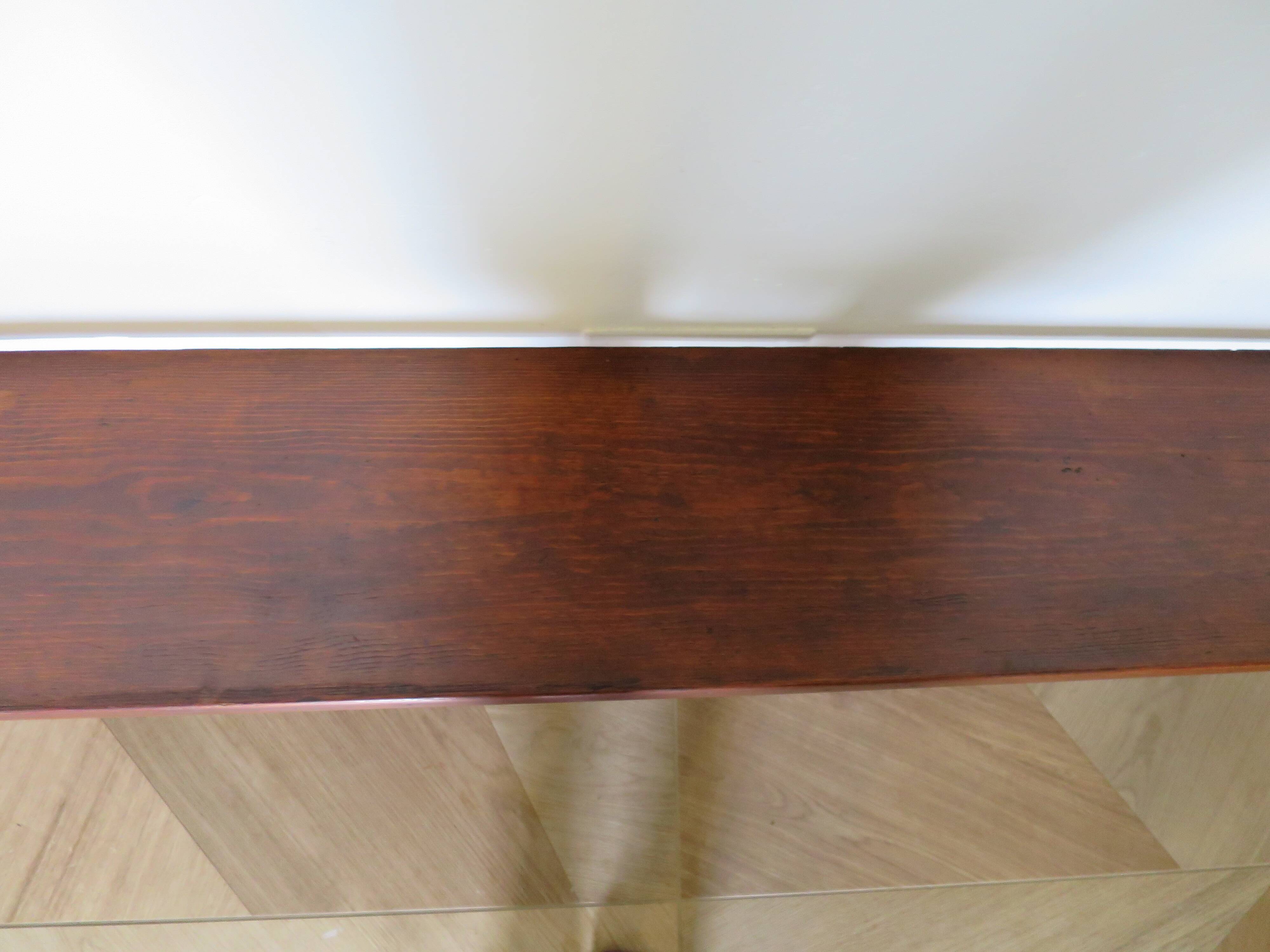 Wall shelf - coat rack - 7 hooks - oak stain - country style - cloakroom