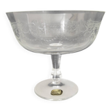 Bohemian crystal stemmed bowl