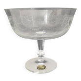 Bohemian crystal stemmed bowl