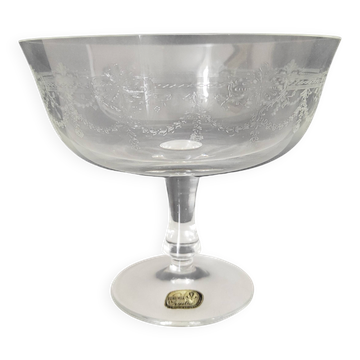 Coupe sur pied cristal de bohême