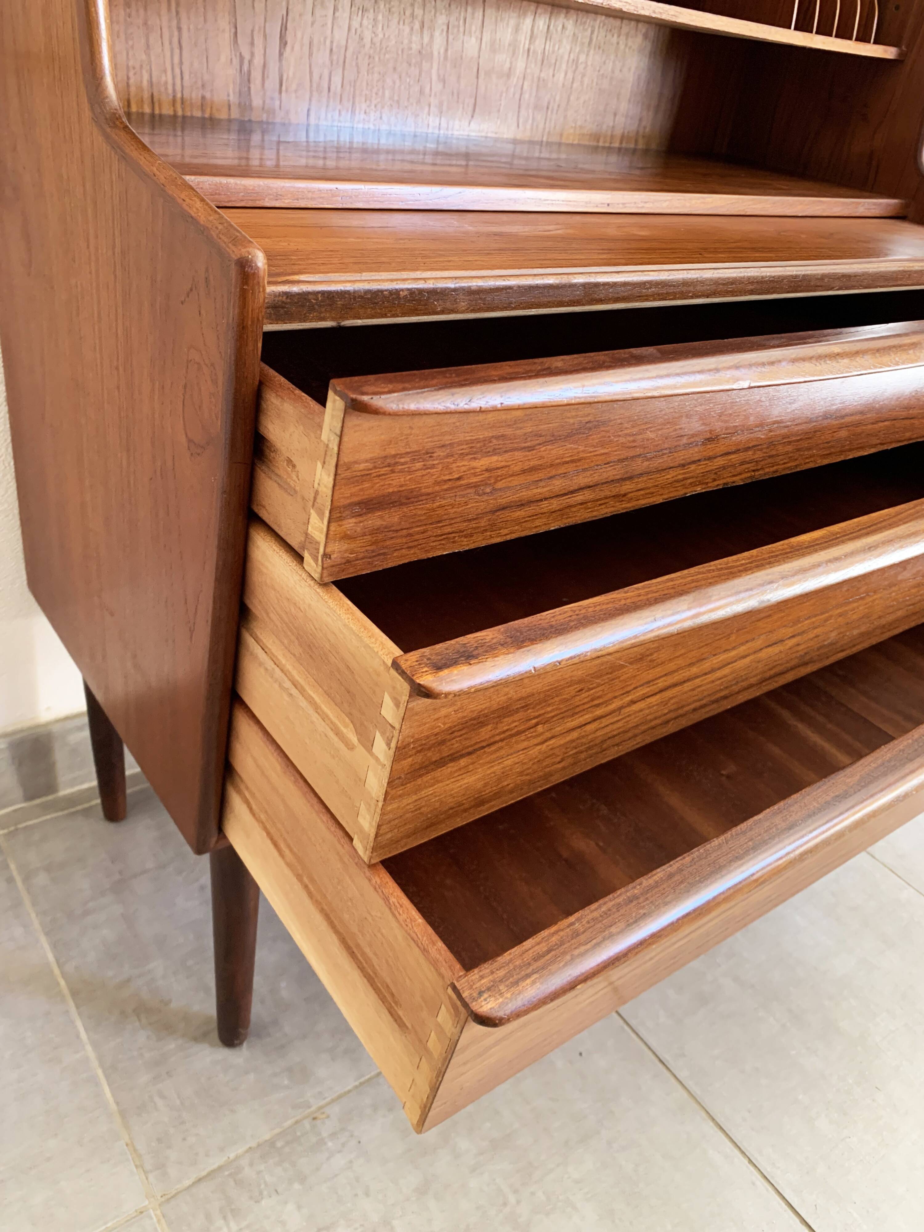 Secretaire vintage danois en teck par svend a.madsen