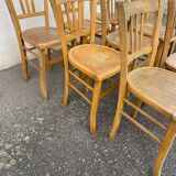 Set of 9 raw bistro chairs