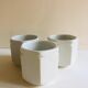 3 porcelain yoghurt jars
