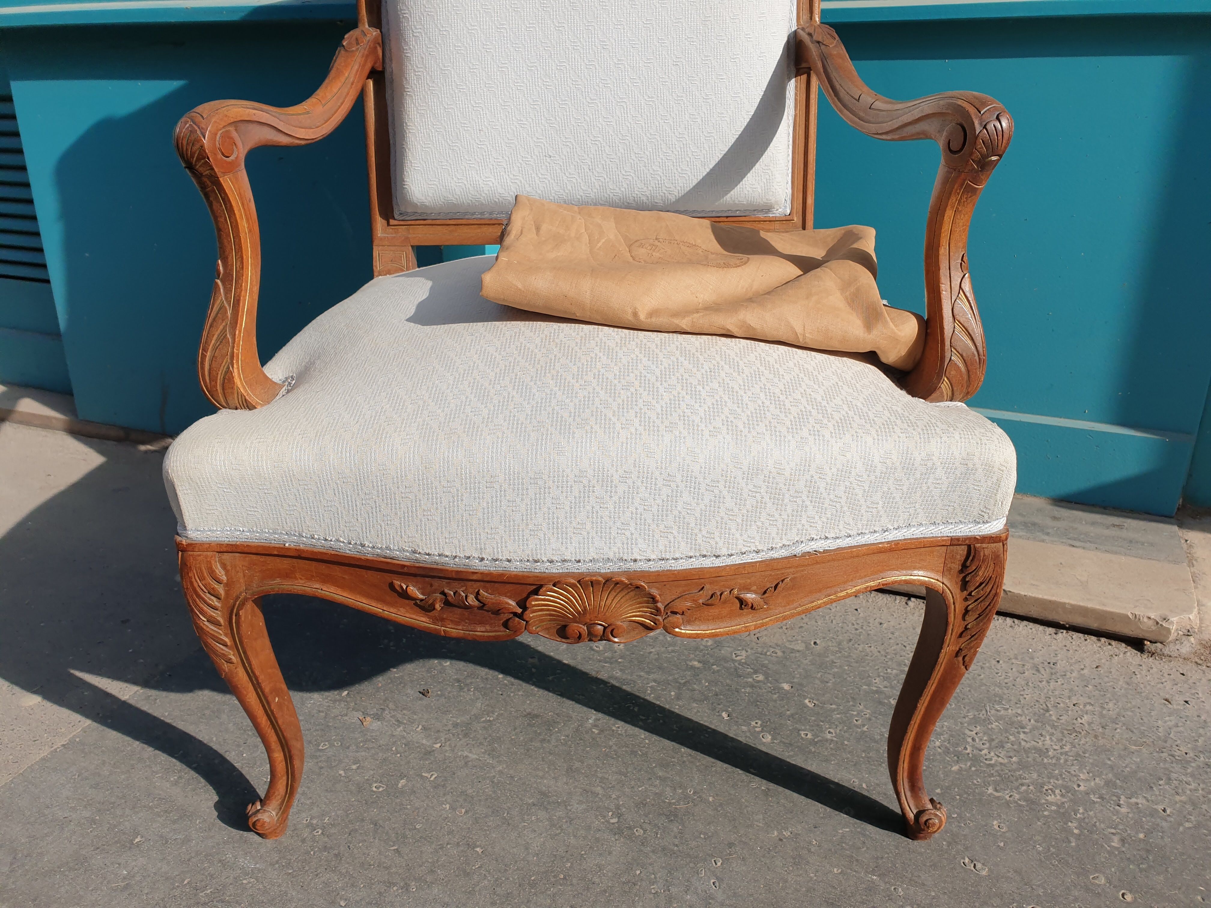Louis XV style chair wood and gilding