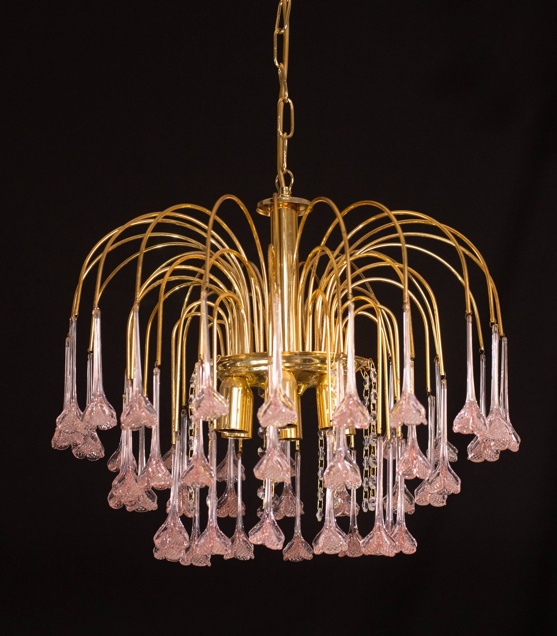 Meryl Streep, Pink Murano pendant Flowers Chandelier, 1970s