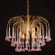 Meryl Streep, Pink Murano pendant Flowers Chandelier, 1970s