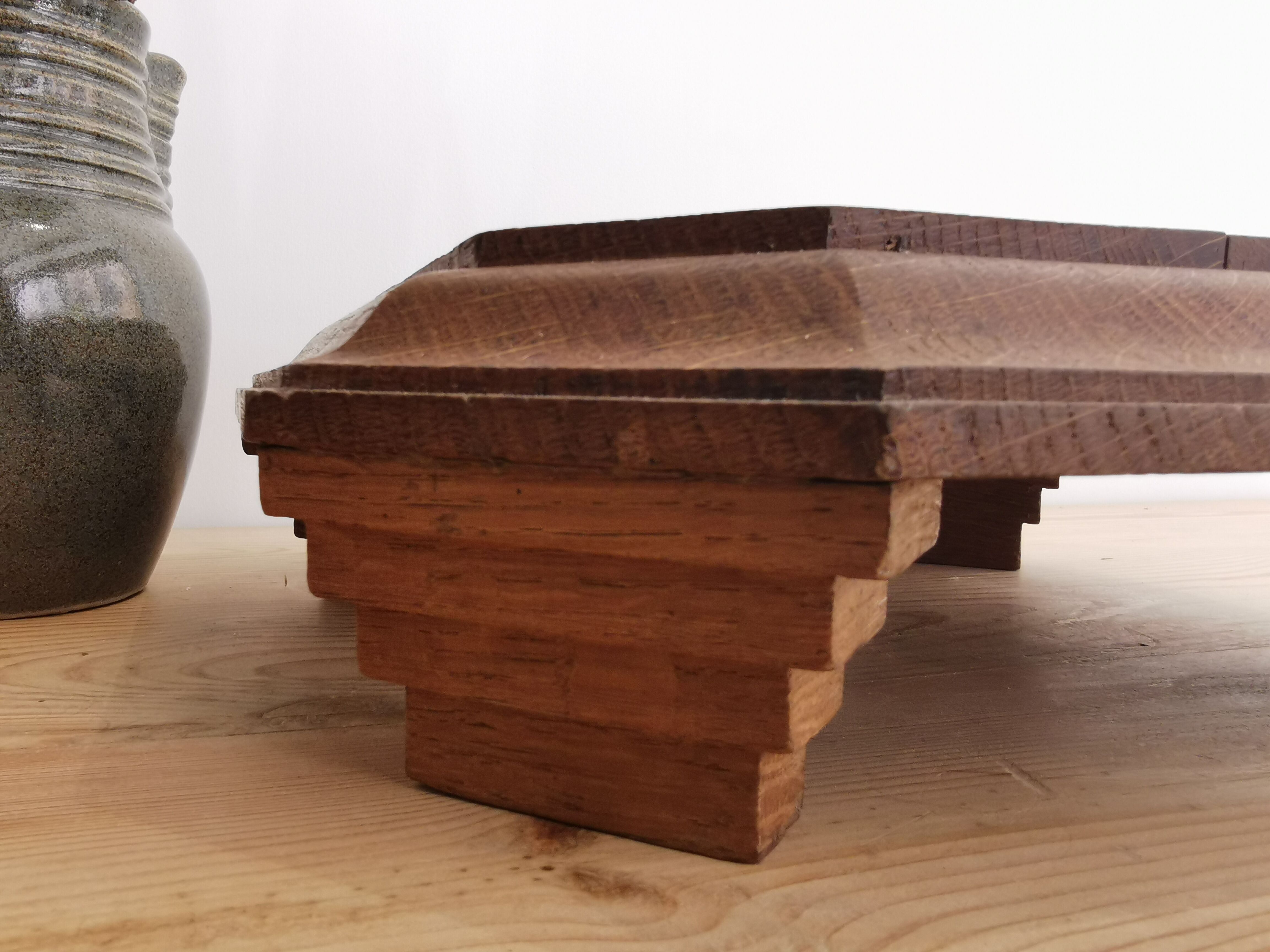 Mirror underside in solid wood art deco