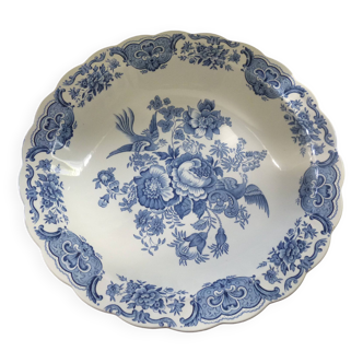 Large round and hollow white and blue dish Ridgway Windsor