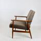 Fauteuil Lis, années 1970, velours marron chocolat clair Jade