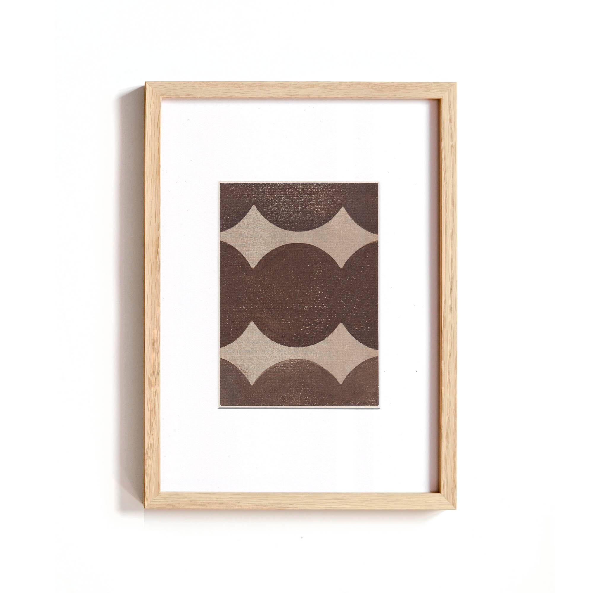 Peinture abstraite sur papier B352 signée Eawy