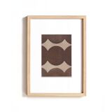 Peinture abstraite sur papier B352 signée Eawy