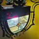 Antique french gothic style hanging lantern, from around 1900.