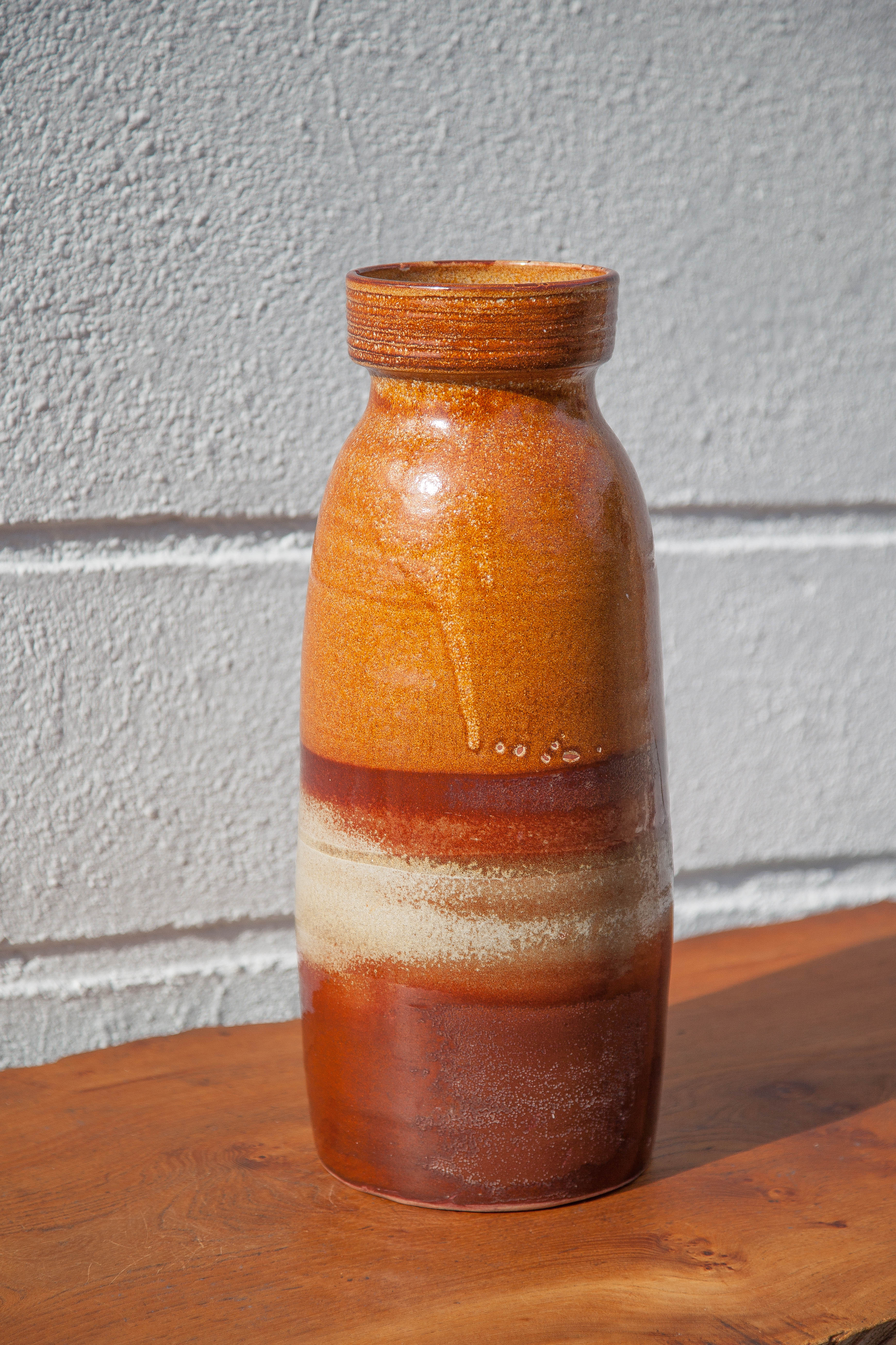 Large ceramic vase, made in Romania, decorative vase, floor vase, flower pot, collection, 70'