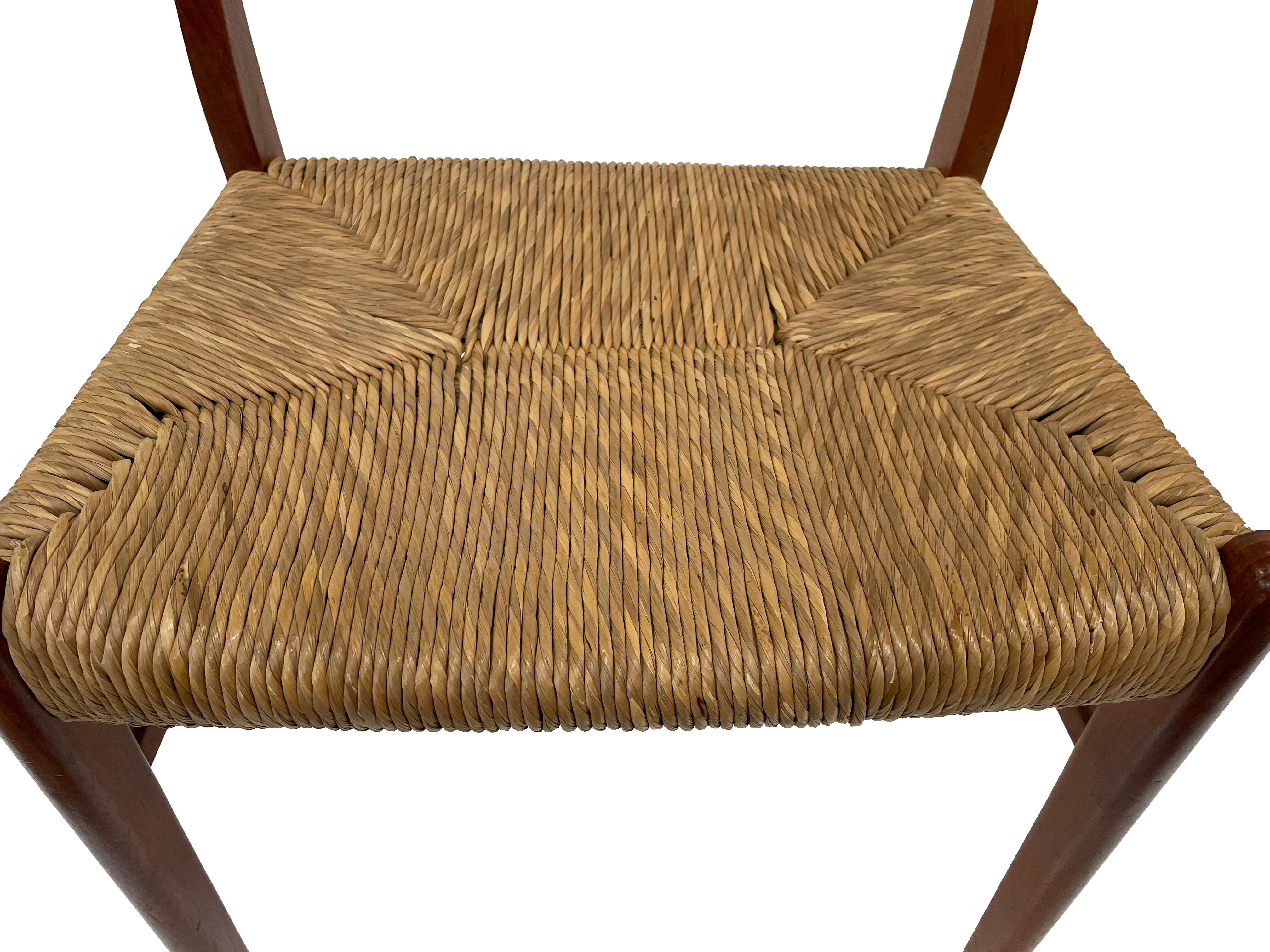 Mid-century teak dining chair by Arne Wahl Iversen for Glyngøre Stolefabric