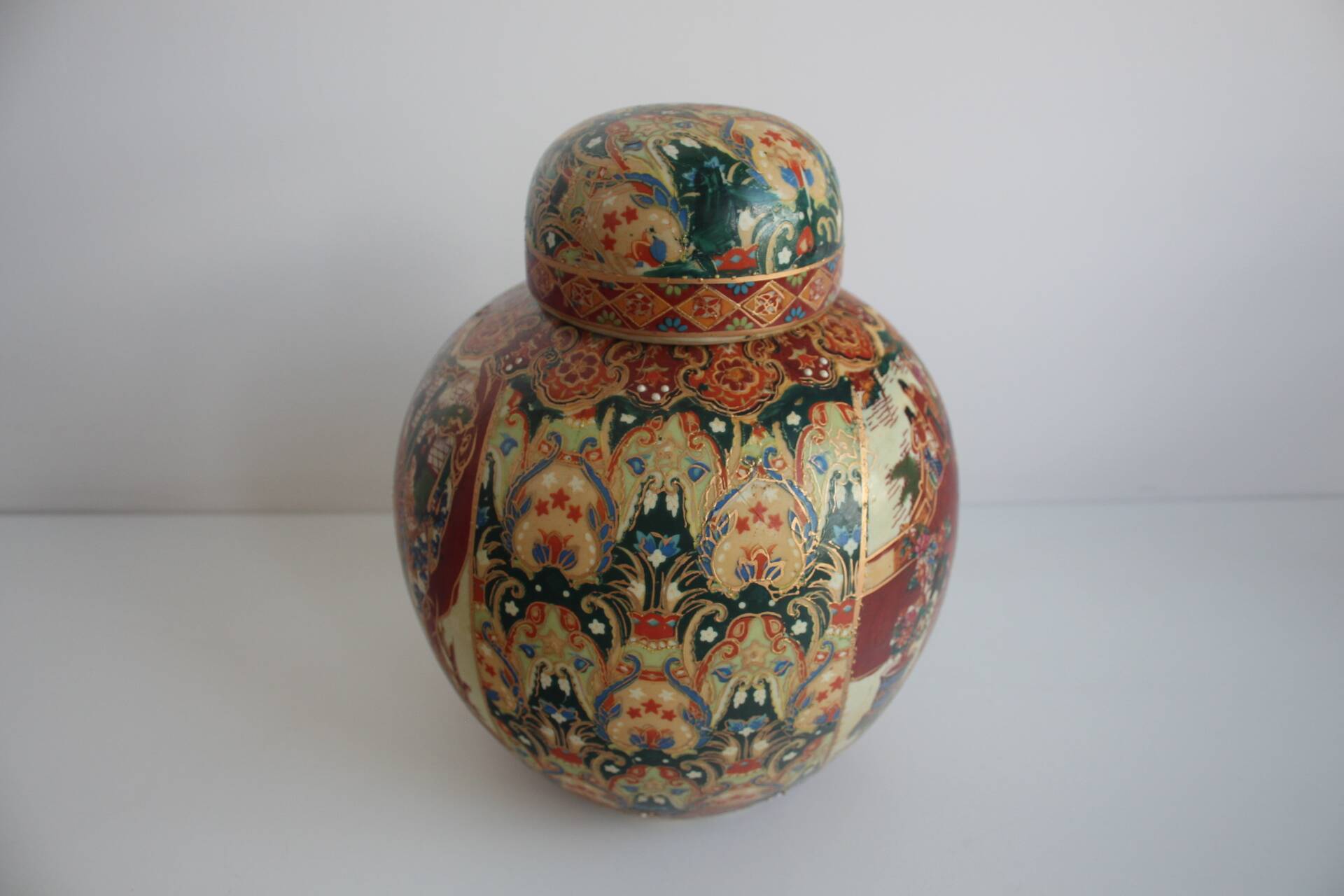 Chinese Porcelain Ginger Jar, Satsuma, 1970's.