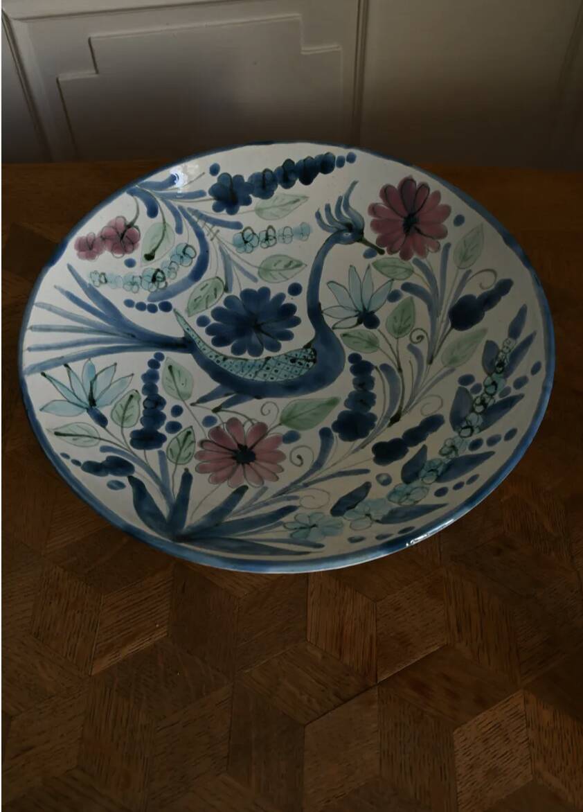 Ceramic plate signed Maja