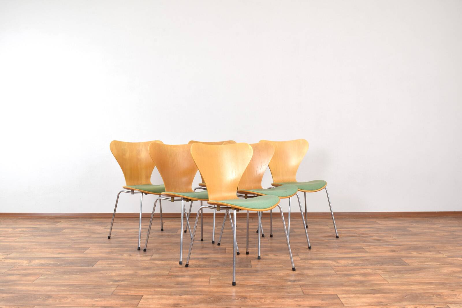 Model 3107 Chairs by Arne Jacobsen for Fritz Hansen, 1987, Set of 6