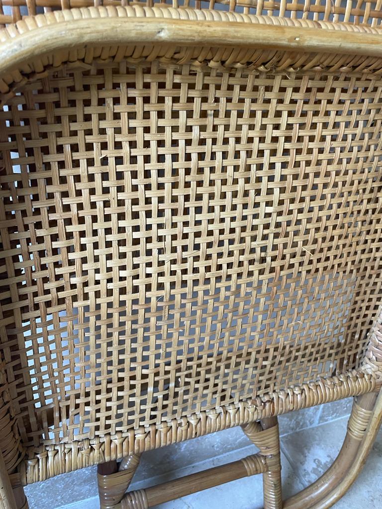 Rattan floor chair - deckchair
