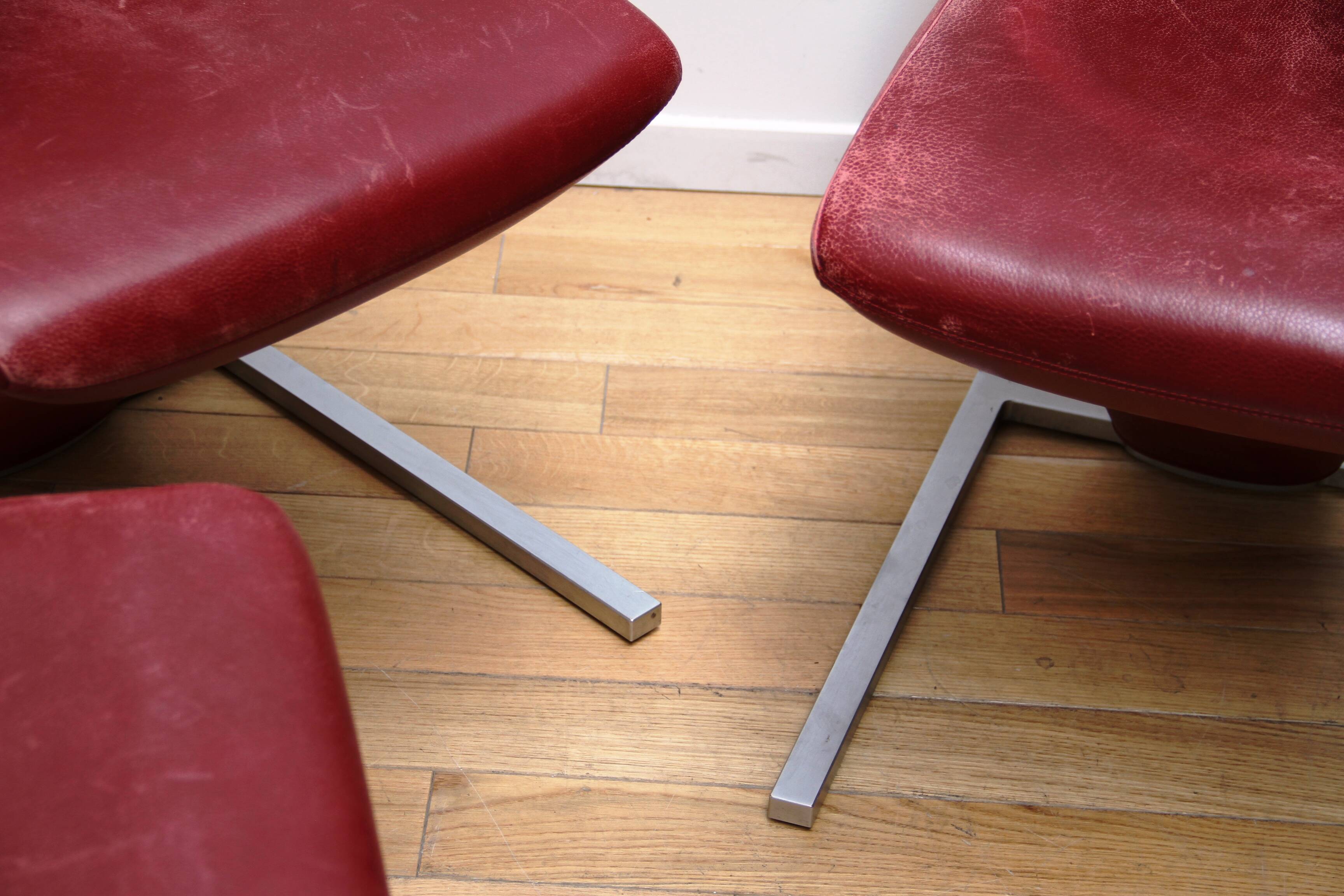 Suite of 3 Rofl Benz 7800 armchairs