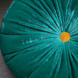Turquoise round cushion