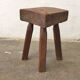 Raw wood milking stool