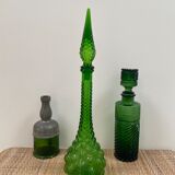 Italian Empoli carafe with bubbled glass