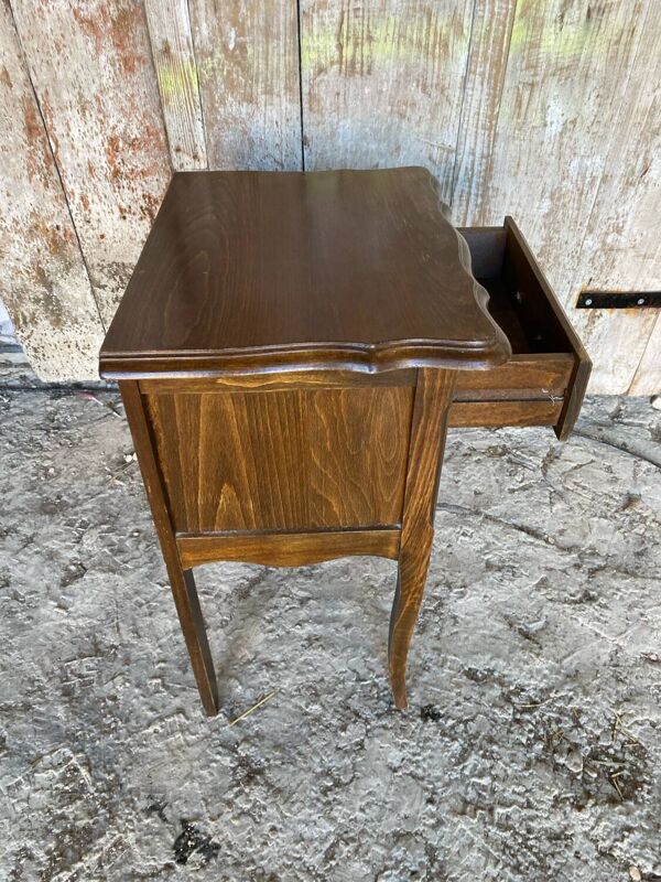 Chevet table nuit style louis xv bois tiroir + case vintage