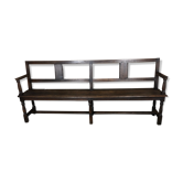 Waxed molded oak bench XVII th