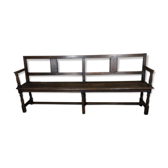 Waxed molded oak bench XVII th