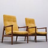 1965 Edmund Homa Chair, Model GFM-64 High Back in Yellow