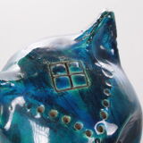 Rimini Blue cat made of ceramics by Aldo Londi,1960